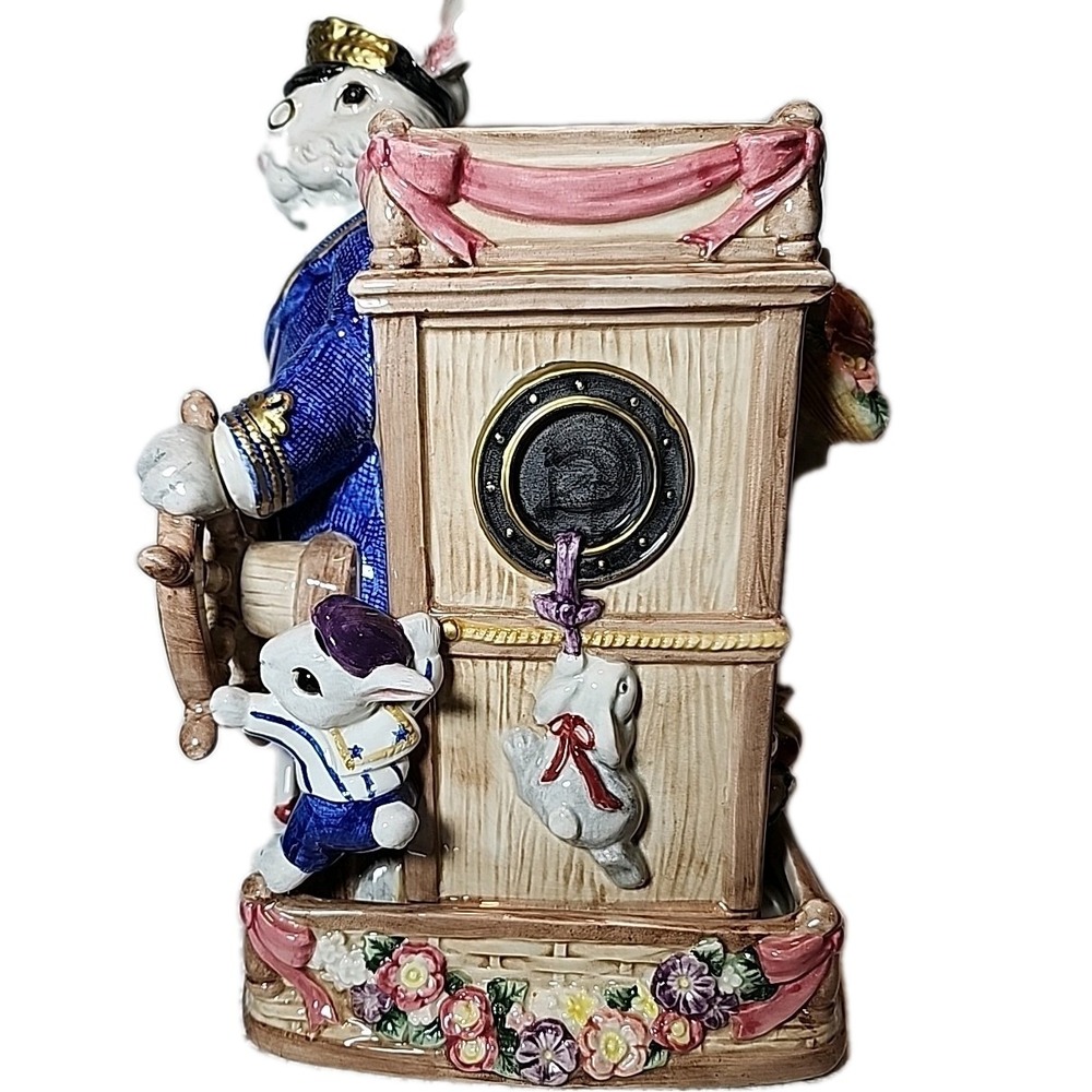 Fitz & Floyd SEA Captain Bunny Rabbit Vase. Bustels & Beaus Collection 1995 Rare - Picture 4 of 8